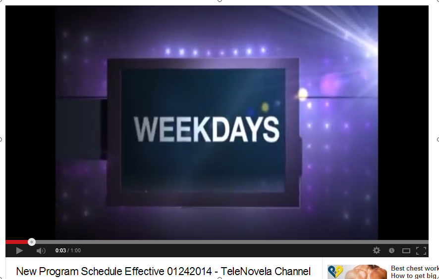 New Program Schedule Effective 01242014   TeleNovela Channel   YouTube